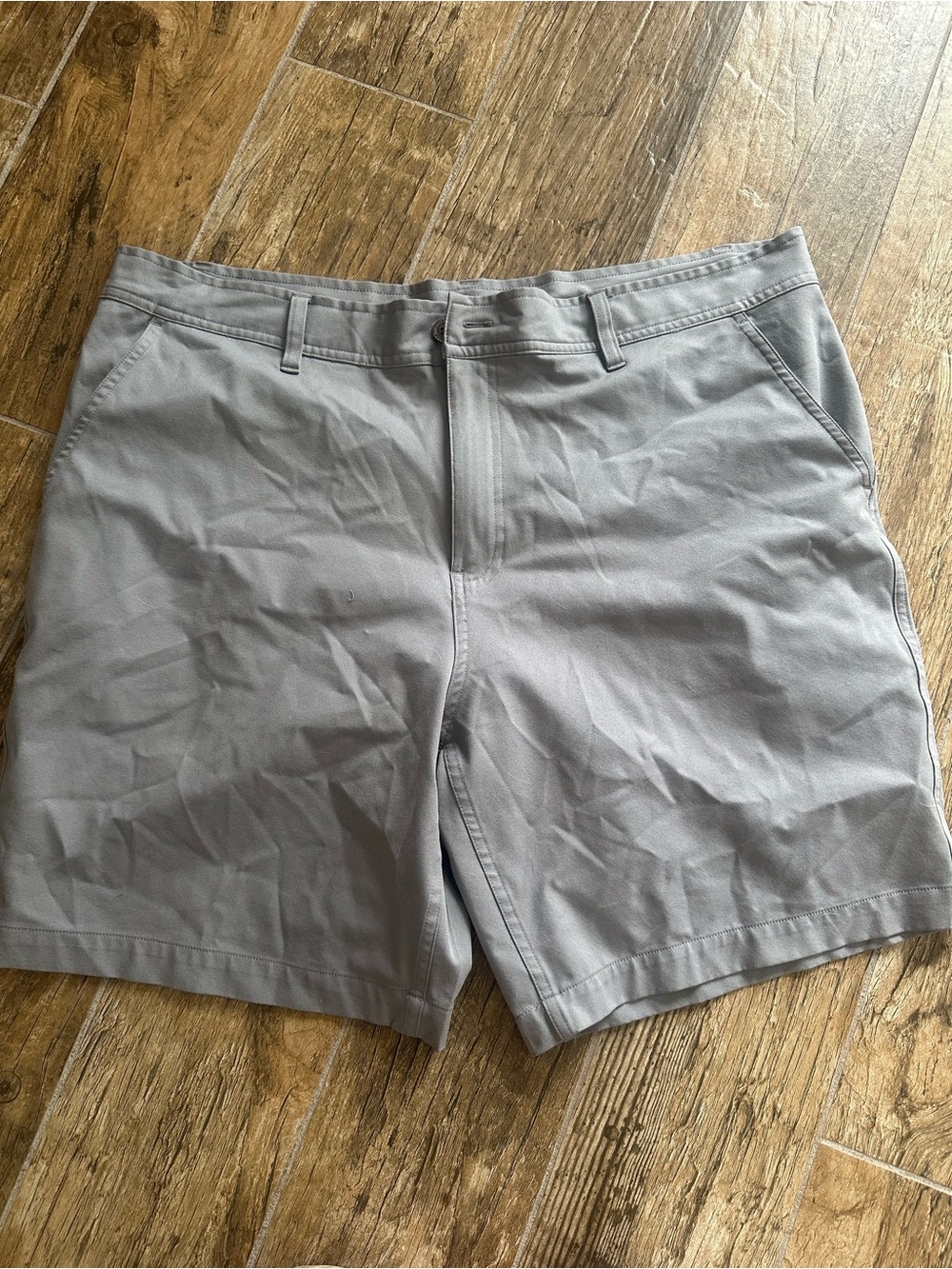 32 Cool Men's Flat Front Gray Chino Shorts